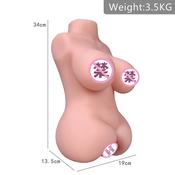 Sex 3D Love Doll Masturbator with Vagina and Anal, Solid silicone 3D Lifelike Adult Sex Doll produced by Automatic Woman